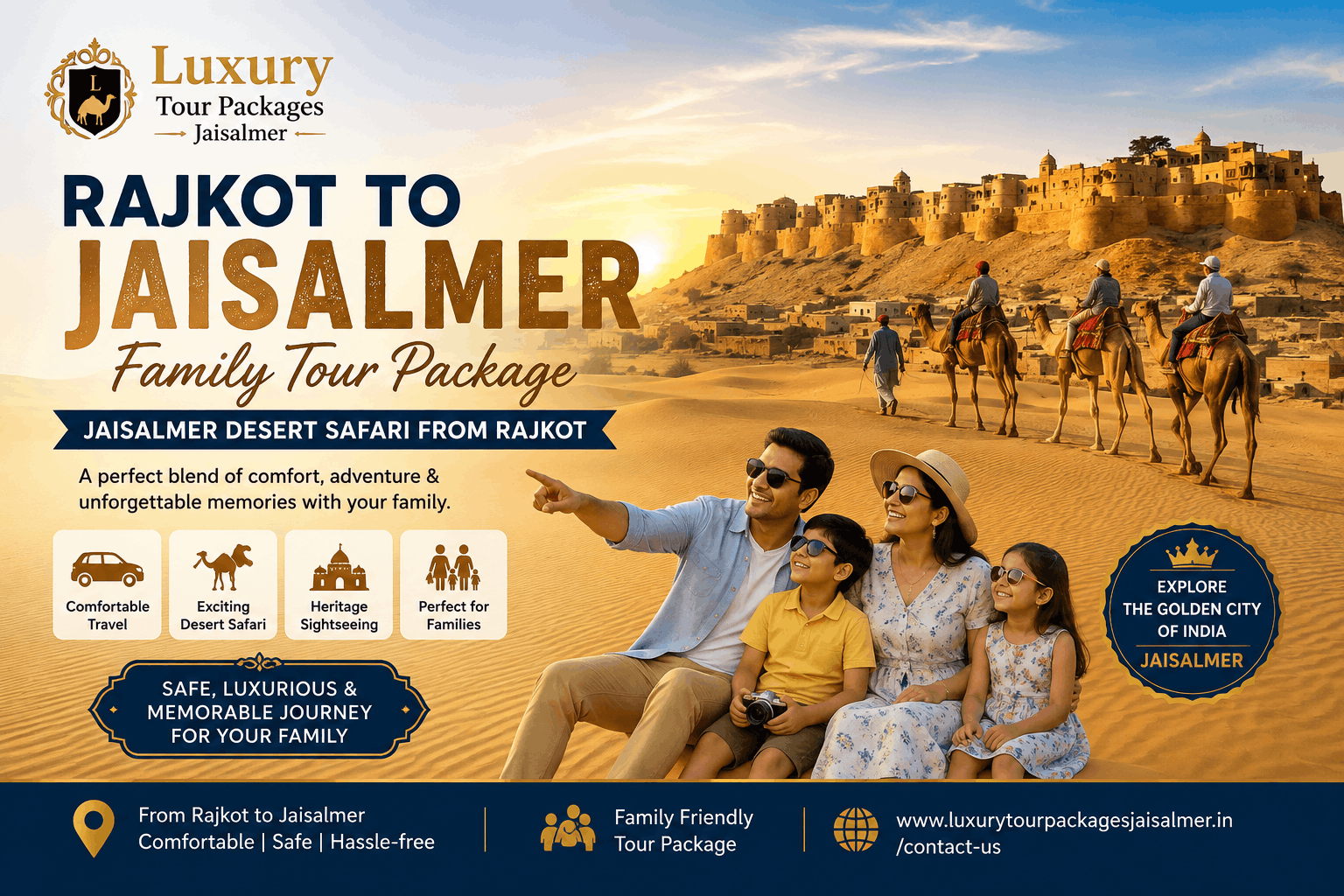 Rajkot to Jaisalmer family tour package