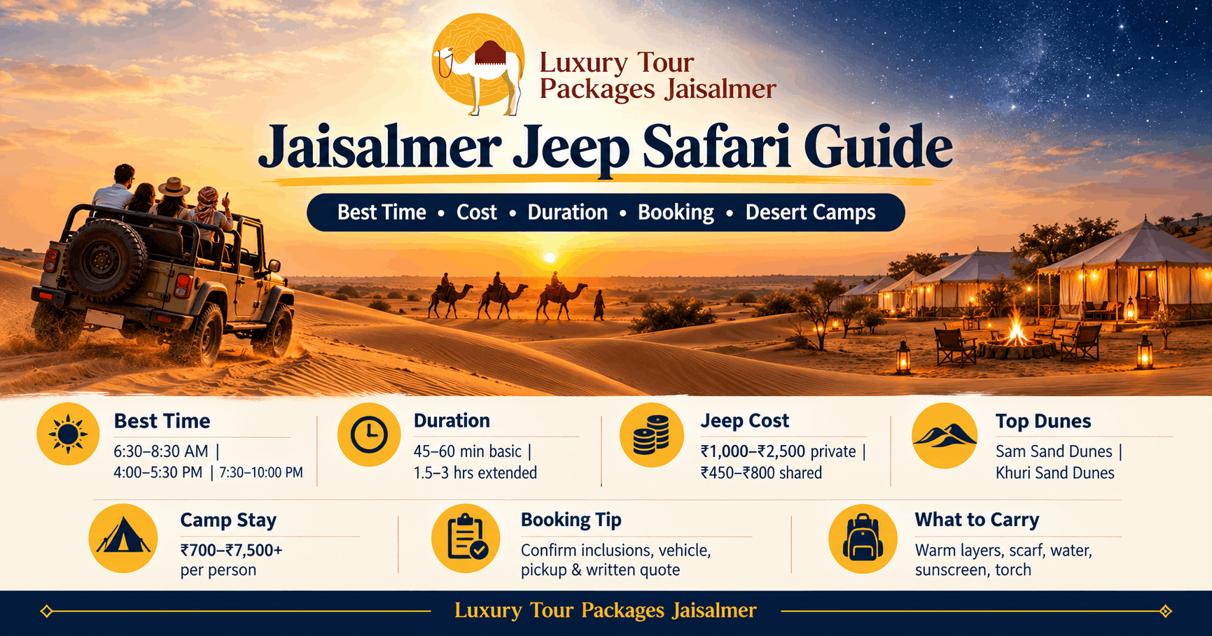 How to Book Jeep Safari in Jaisalmer Timings: Morning, Sunset & Night
