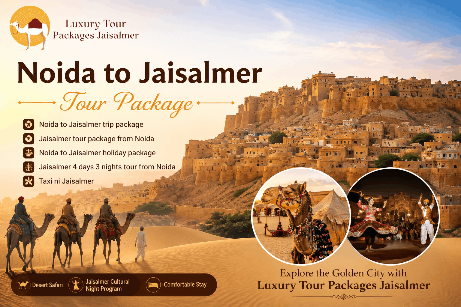 Noida to Jaisalmer Tour Package: The Complete Guide to Planning Your Golden City Escape