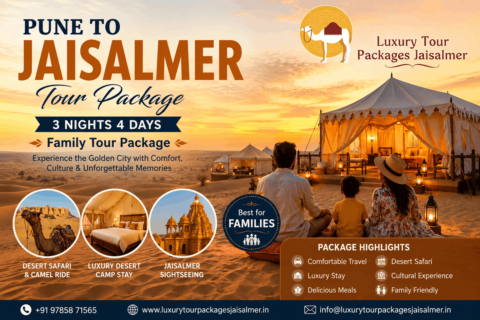 Pune to Jaisalmer Tour Package: Your Complete Guide to the Golden City
